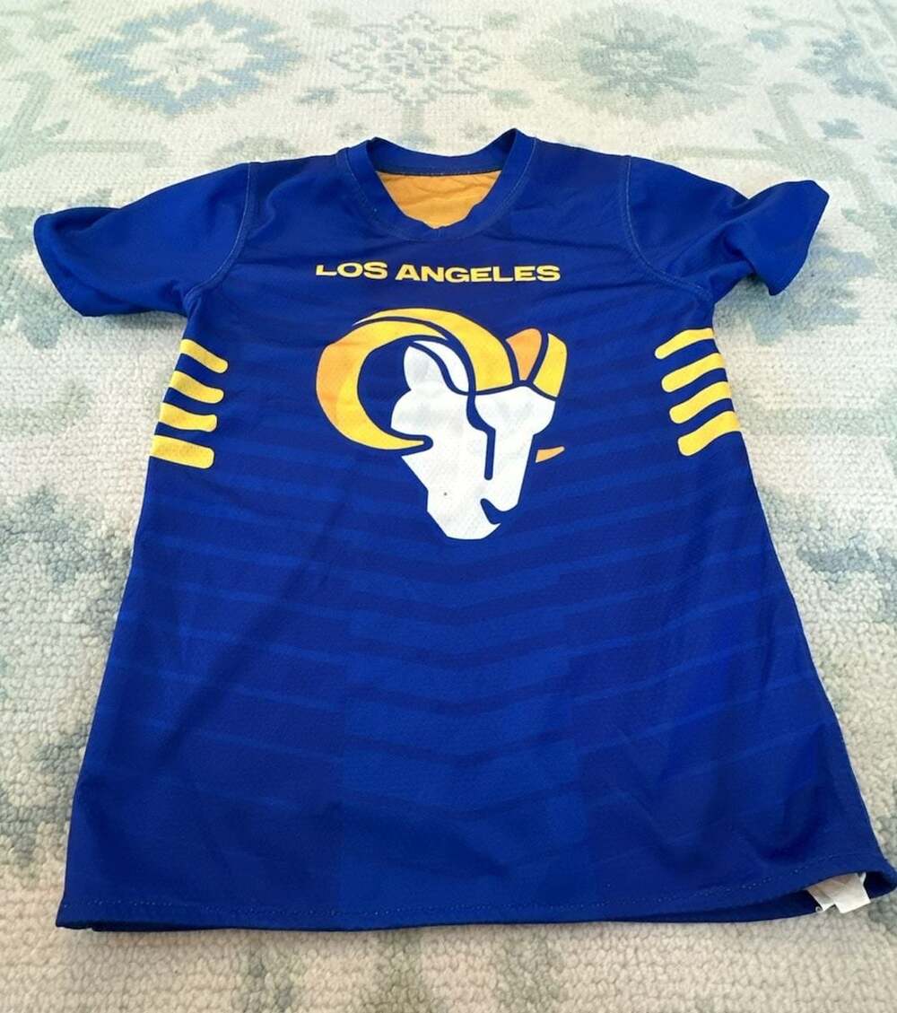NFL Flag Football Los Angeles Rams Youth Medium Jersey Dry-Excel
